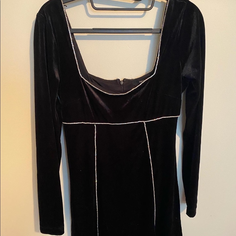 Black velvet dress